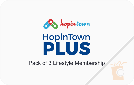 HopInTown PLUS - Pack of 3 - Lifestyle Membership E-Gift Card